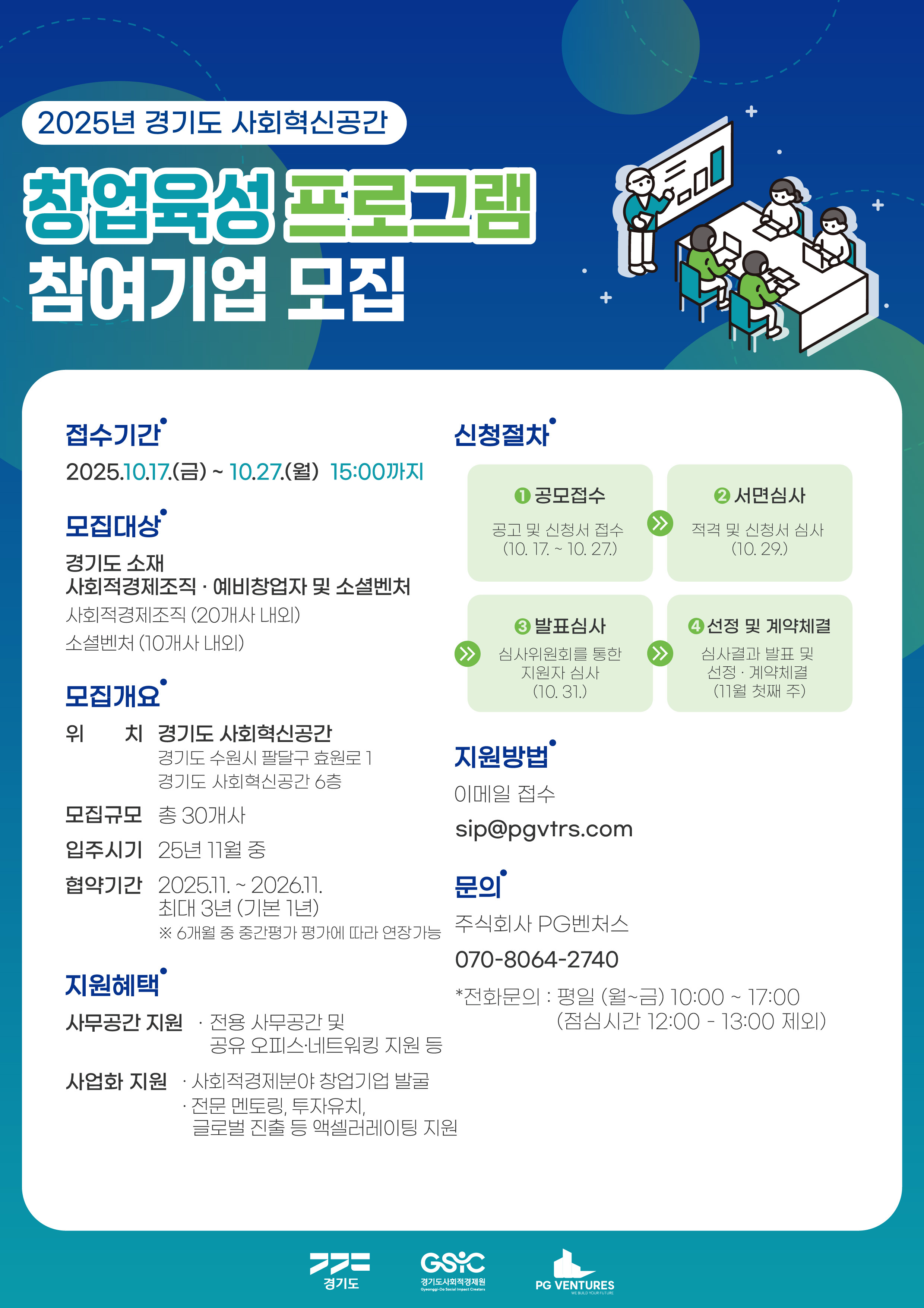 2025년 경기도 사회혁신공간 창업육성 프로그램 참여기업 모집 이미지